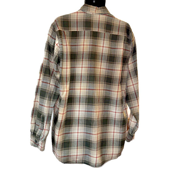 Wrangler Authentics Long Sleeve Button Up Flannel Shirt Size LT Plaid - Picture 4 of 6
